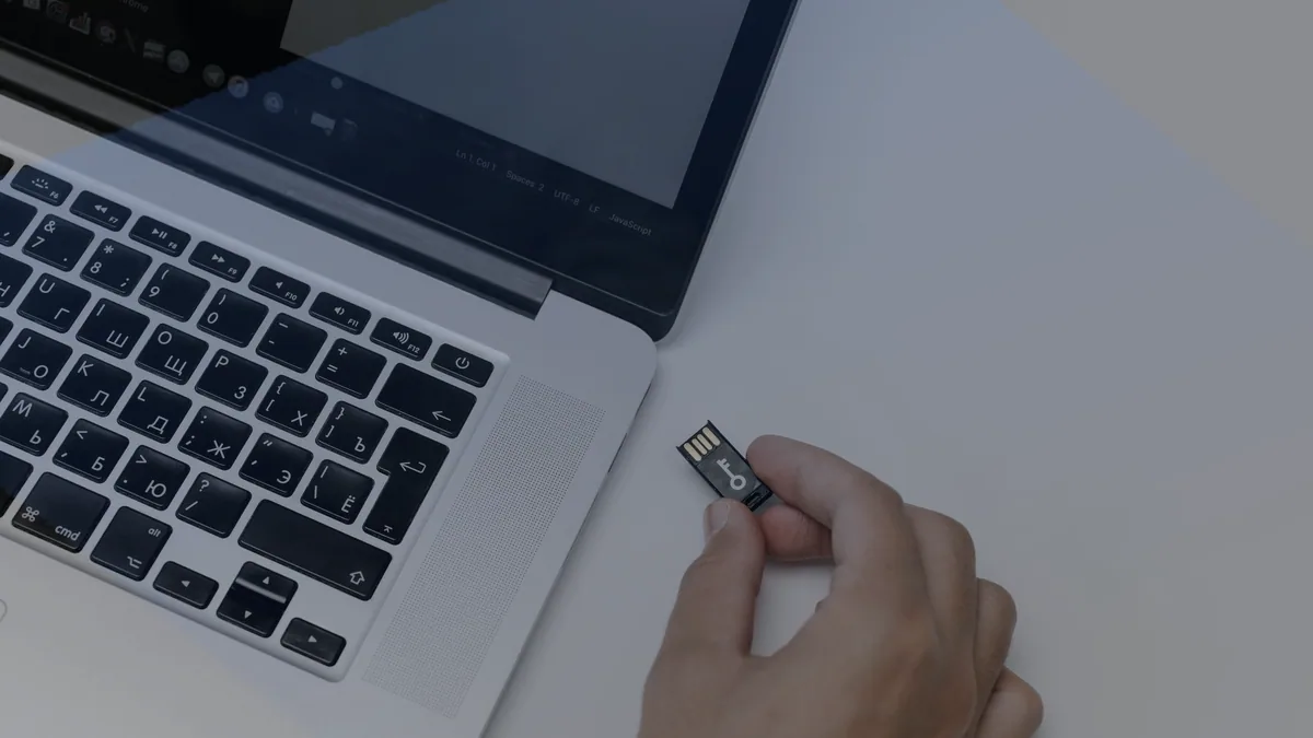 A flash drive, where a system image usually ends up.